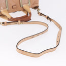 Chloe Etel Hand Bag Leather 2way Beige Gold Auth ka5954A-9