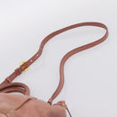 PRADA Hand Bag Leather 2way Pink Gold Auth ka5955V-15