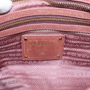 PRADA Hand Bag Leather 2way Pink Gold Auth ka5955V-21