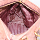 PRADA Hand Bag Leather 2way Pink Gold Auth ka5955V-22