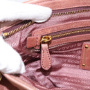 PRADA Hand Bag Leather 2way Pink Gold Auth ka5955V-24