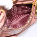 PRADA Hand Bag Leather 2way Pink Gold Auth ka5955V-26