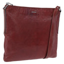 GUCCI Shoulder Bag Leather Red Silver 113013 Auth ka5956-1
