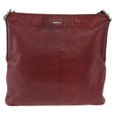 GUCCI Shoulder Bag Leather Red Silver 113013 Auth ka5956-13