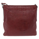 GUCCI Shoulder Bag Leather Red Silver 113013 Auth ka5956-2