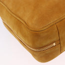 Miu Miu Beau Shoulder Bag Suede Yellow Gold Auth ka5957SAM-15