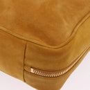 Miu Miu Beau Shoulder Bag Suede Yellow Gold Auth ka5957SAM-16