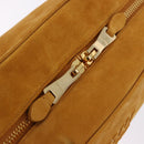 Miu Miu Beau Shoulder Bag Suede Yellow Gold Auth ka5957SAM-17
