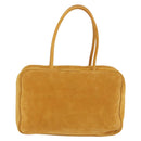 Miu Miu Beau Shoulder Bag Suede Yellow Gold Auth ka5957SAM-2