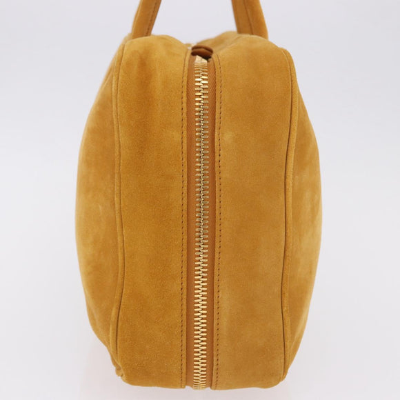 Miu Miu Beau Shoulder Bag Suede Yellow Gold Auth ka5957SAM