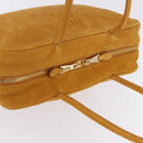 Miu Miu Beau Shoulder Bag Suede Yellow Gold Auth ka5957SAM-6