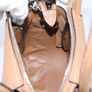 PRADA Hand Bag Leather 2way Beige Silver Auth ka5958SAM-21