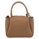 PRADA Hand Bag Leather 2way Beige Silver Auth ka5958SAM-2