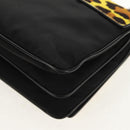 PRADA Chain Shoulder Bag Nylon Yellow Silver Auth ka595V-20