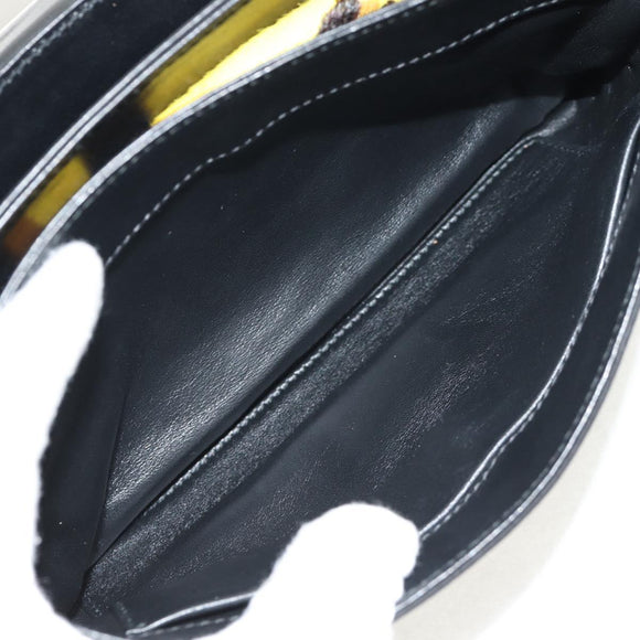 PRADA Chain Shoulder Bag Nylon Yellow Silver Auth ka595V