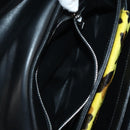 PRADA Chain Shoulder Bag Nylon Yellow Silver Auth ka595V-29