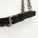 PRADA Chain Shoulder Bag Nylon Yellow Silver Auth ka595V-15