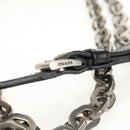 PRADA Chain Shoulder Bag Nylon Yellow Silver Auth ka595V-7