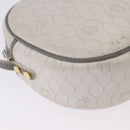 Christian Dior Honeycomb Canvas Shoulder Bag PVC White Gold Auth ka5960-14