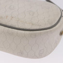 Christian Dior Honeycomb Canvas Shoulder Bag PVC White Gold Auth ka5960-15