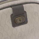 Christian Dior Honeycomb Canvas Shoulder Bag PVC White Gold Auth ka5960-17
