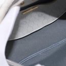 Christian Dior Honeycomb Canvas Shoulder Bag PVC White Gold Auth ka5960-12