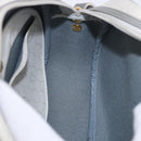 Christian Dior Honeycomb Canvas Shoulder Bag PVC White Gold Auth ka5960-18