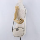 Christian Dior Honeycomb Canvas Shoulder Bag PVC White Gold Auth ka5960-21