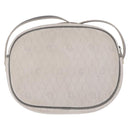 Christian Dior Honeycomb Canvas Shoulder Bag PVC White Gold Auth ka5960-2