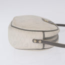 Christian Dior Honeycomb Canvas Shoulder Bag PVC White Gold Auth ka5960-3