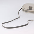 Christian Dior Honeycomb Canvas Shoulder Bag PVC White Gold Auth ka5960-7