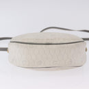 Christian Dior Honeycomb Canvas Shoulder Bag PVC White Gold Auth ka5960-5