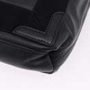 BALENCIAGA Navy Cabas XS Hand Bag Leather 2way Black Silver 390346 Auth ka5961-15