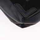 BALENCIAGA Navy Cabas XS Hand Bag Leather 2way Black Silver 390346 Auth ka5961-16