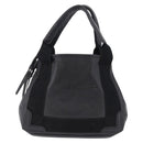 BALENCIAGA Navy Cabas XS Hand Bag Leather 2way Black Silver 390346 Auth ka5961-13
