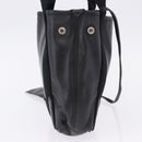 BALENCIAGA Navy Cabas XS Hand Bag Leather 2way Black Silver 390346 Auth ka5961-3