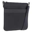 LOEWE Anagram Shoulder Bag Leather Black Silver Auth ka5962-1