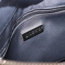 LOEWE Anagram Shoulder Bag Leather Black Silver Auth ka5962-18