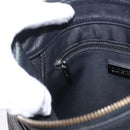 LOEWE Anagram Shoulder Bag Leather Black Silver Auth ka5962-21