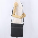 LOEWE Anagram Shoulder Bag Leather Black Silver Auth ka5962-23