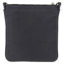 LOEWE Anagram Shoulder Bag Leather Black Silver Auth ka5962-2
