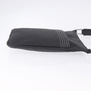LOEWE Anagram Shoulder Bag Leather Black Silver Auth ka5962-3