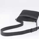 LOEWE Anagram Shoulder Bag Leather Black Silver Auth ka5962-7