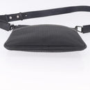 LOEWE Anagram Shoulder Bag Leather Black Silver Auth ka5962-5