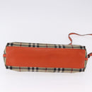 BURBERRY Nova Check Shoulder Bag Canvas Beige Gold Auth ka5963A-6