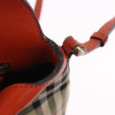 BURBERRY Nova Check Shoulder Bag Canvas Beige Gold Auth ka5963A-10