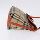 BURBERRY Nova Check Shoulder Bag Canvas Beige Gold Auth ka5963A-4