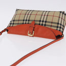 BURBERRY Nova Check Shoulder Bag Canvas Beige Gold Auth ka5963A-7