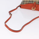 BURBERRY Nova Check Shoulder Bag Canvas Beige Gold Auth ka5963A-8