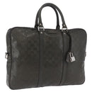 GUCCI GG Implementation Business Bag PVC Green Silver 201480 Auth ka5968-1